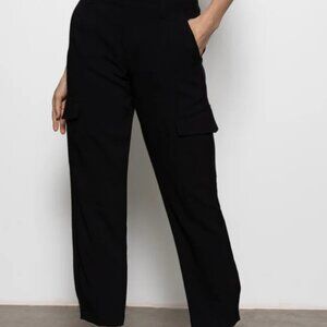 Sanctuary Polished Standard Rise Cargo Pant Black